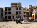 Zona destruida por los bombardeos en el Líbano