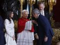 Alfonso Rueda saluda al papa León XIV