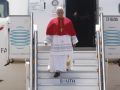 El papa León XIV a su llegad aal aeropuerto de El Prat en Barcelona