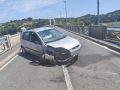 El coche que sufrió un accidente en O Pedrido