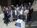 Artistas y representantes institucionales en la inauguración de Noites coa Arte