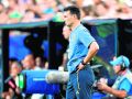 Scaloni, emocionado, durante el partido del pasado martes entre su equipo y Argelia
