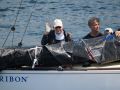 El rey Juan Carlos vuelve a competir en vela nueve meses después El rey Juan Carlos en Sanxenxo
