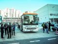 Autobuses para trasladar viajeros en la estación intermodal
