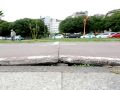 El tramo del carril bici afectado, en el Paseo Marítimo, cerca de la residencia de mayores Torrente Ballester
