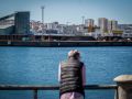 Vista de los muelles del puerto de A Coruña