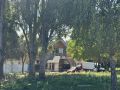 Fachada del CEIP Isidro Parga Pondal de Santa Cruz