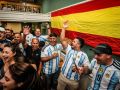 Argentinos en La Mila durante la semifinal contra InglaterraCientos de personas celebran una %u2018liturgia%u2019 para acompañar a Leo Messi a otra de sus citas con la historiaEl argentino superó el récord del alemán Klose ante la atenta mirada de sus compatriotas en A Gaiteira