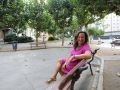 Arantxa Freire, en la plaza de San Pablo