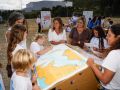 Visita de la conselleira al campamento en el CPR Agarimo, Arteixo