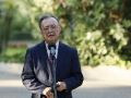 PALMA DE MALLORCA, 06/08/2026.- El presidente ceutí, Juan Jesús Vivas, ofrece declaraciones tras su reunión con el rey Felipe VI este jueves en el Palacio de Marivent en Palma de Mallorca. EFE/ Ballesteros