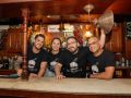Antón, Karla, Víctor  y William, personal de El Tranvía