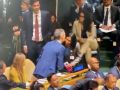 Captura de video cedido por Patricia Vasconcellos que muestra a la presidenta encargada de Venezuela, Delcy Rodríguez (c-d), saludando al jefe del Gobierno español, Pedro Sánchez (c-i), durante la 81ª Asamblea General de Naciones Unidas, este martes en Nueva York (Estados Unidos). Sánchez, garantizó a Rodríguez, el compromiso de España con su país y con el futuro de la región