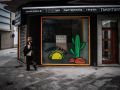 El local de Takontento cerrado, ayer, en la calle de la Estrella