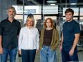 Álvaro Brechner, Mari Mar Blanco, Laia Manzanares, Pol Monen, parte del equipo de 'El hijo de todos'