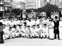 Os Maleantes, en la plaza de María Pita de A Coruña