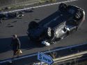 Accidente en la AP-9 a la altura de O Burgo, el pasado octubre
