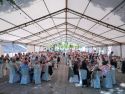 Más de 350 personas asistieron este domingo a a la celebración del Encuentro de Mayores, en una carpa instalada en la explanada de El Pasatiempo