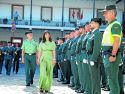 Mercedes Domínguez llega a un acto de toma de posesión