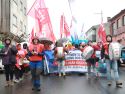 Trabajadores de Losán en una protesta