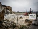 Obras en la parcela en la que se construirá la instalación de Sesé