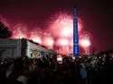 Imagen de los fuegos artificiales para celebrar el Día de la Independencia de Estados Unidos