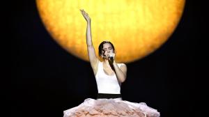 La cantante Rosalía, en el concierto de Lyon de su gira ‘Lux Tour’ el pasado 16 de marzo