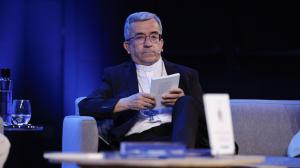 Argüello, este luns, durante la presentación de la encíclica papal