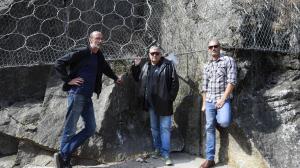 Pedro Granell, Xosé Manuel Pereiro e Luis Jarri, tres dos integrantes de Océano Eskizo