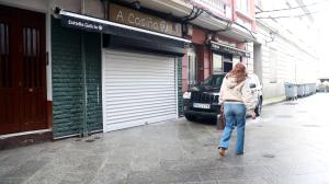 A Casiña, en la calle Mantelería, durante el día de ayer