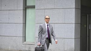 El principal investigador del caso Gürtel, Manuel Morocho, inspector de la UDEF que denunció presiones de sus superiores, a su llegada para declarar este miércoles como testigo el juicio del caso Kitchen