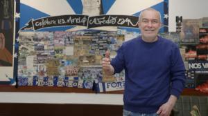 Alfredo Mourelle, en la cantina del IES Monelos