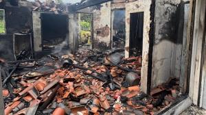 La vivienda quedó totalmente calcinada