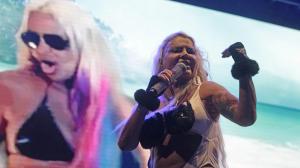 El torbellino de Leticia Sabater  puso el broche de oro en el ‘Orgullo do Norte’  y convirtió los jardines de Méndez Núñez en una fiesta