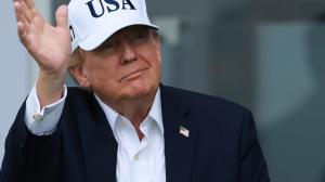 Trump, durante el Irish Open en el Trump International Golf Links and Hotel en Doonbeg, Irlanda