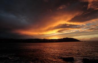 Hubo lluvias, pero también imágenes espectaculares del cielo y las calles de la ciudad