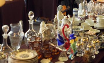 Feria de antigüedades vintage y retro