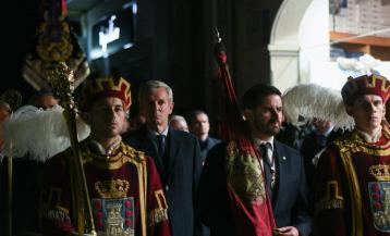 Alfonso Rueda, en la Semana Santa de Betanzos