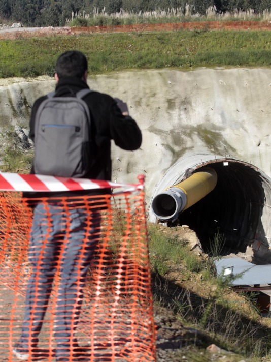 Última voladura de la excavación del túnel 1, del enlace ferroviario al Puerto Exterior de A Coruña (17)