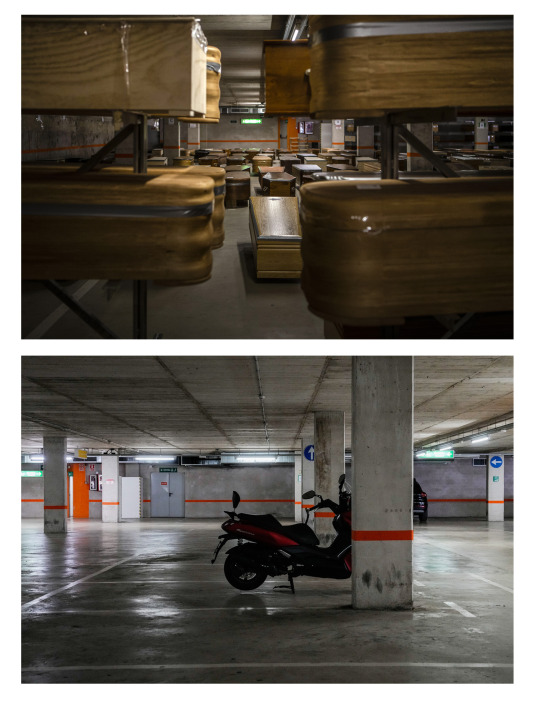 Aparcamiento de un tanatorio de Barcelona @ Quique García y Enric Fontcuberta