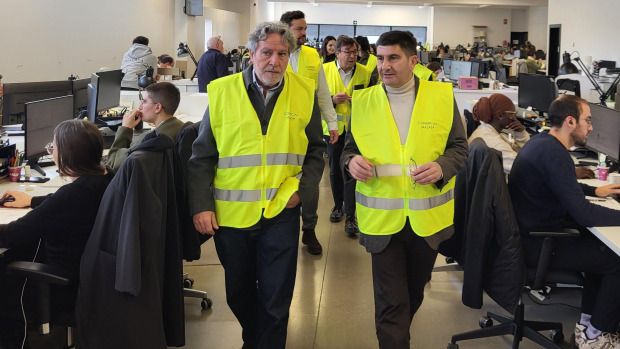 El presidente de Malasa, Javier Patiño, y el delegado del Gobierno, Pedro Blanco, visitan las instalaciones de Cerceda