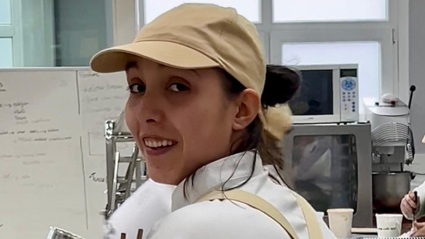 Andrea Álvarez, en la Escuela de Hostelería Álvaro Cunqueiroi