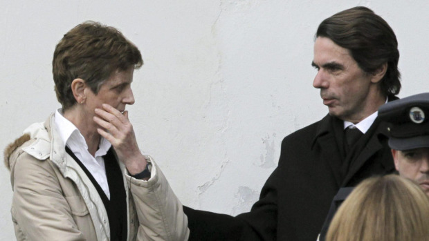 Isabel Fraga y Aznar, en el funeral de Manuel en 2012