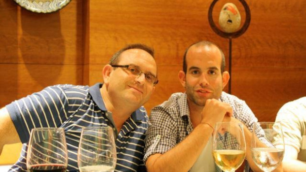 Antonio López junto a su hijo Pablo