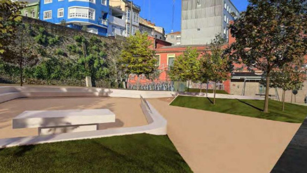 Recreación del área infantil y de ocio del Porto de Sada