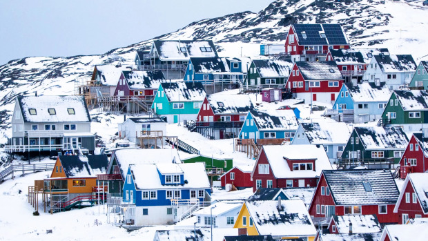 Vista de una zona de Nuuk, la capital de Groenlandia