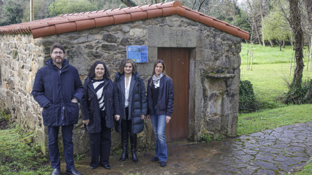Carlos Calvelo, Belén do Campo, Patricia Amado y Pilar Arias, este martes en Sisalde
