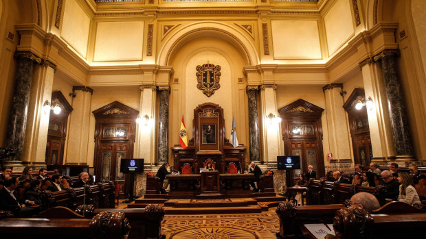 Sesión del pleno municipal en María Pita