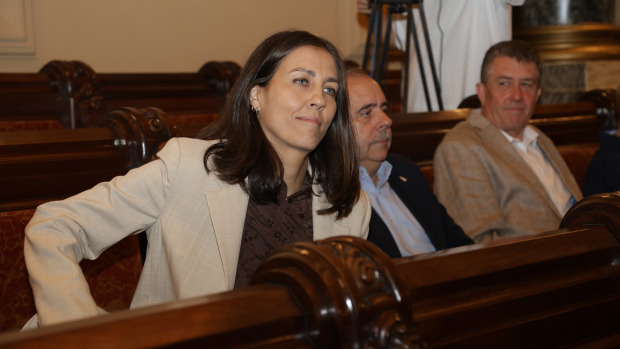 Noemí Díaz, durante el pleno de julio en María Pita
