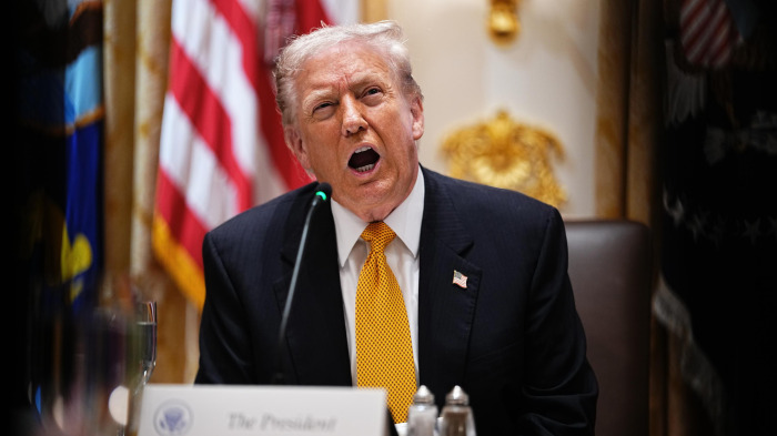 El presidente de EEUU, Donald Trump, durante un encuentro este domingoen la Casa Blanca